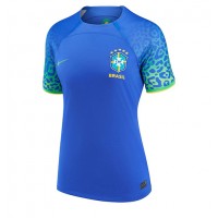 Brasilien Fußballbekleidung Auswärtstrikot Damen WM 2022 Kurzarm